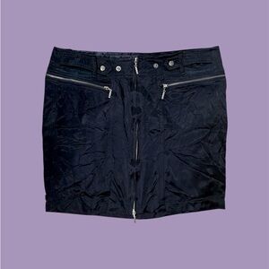 Billy Blues Women’s 8 Satin Mini Skirt Utility Goth Y2K USA VTG Adjustable Waist